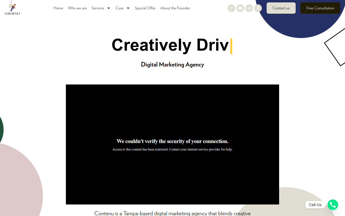 CONTENU, the creative-led sector specialist homepage